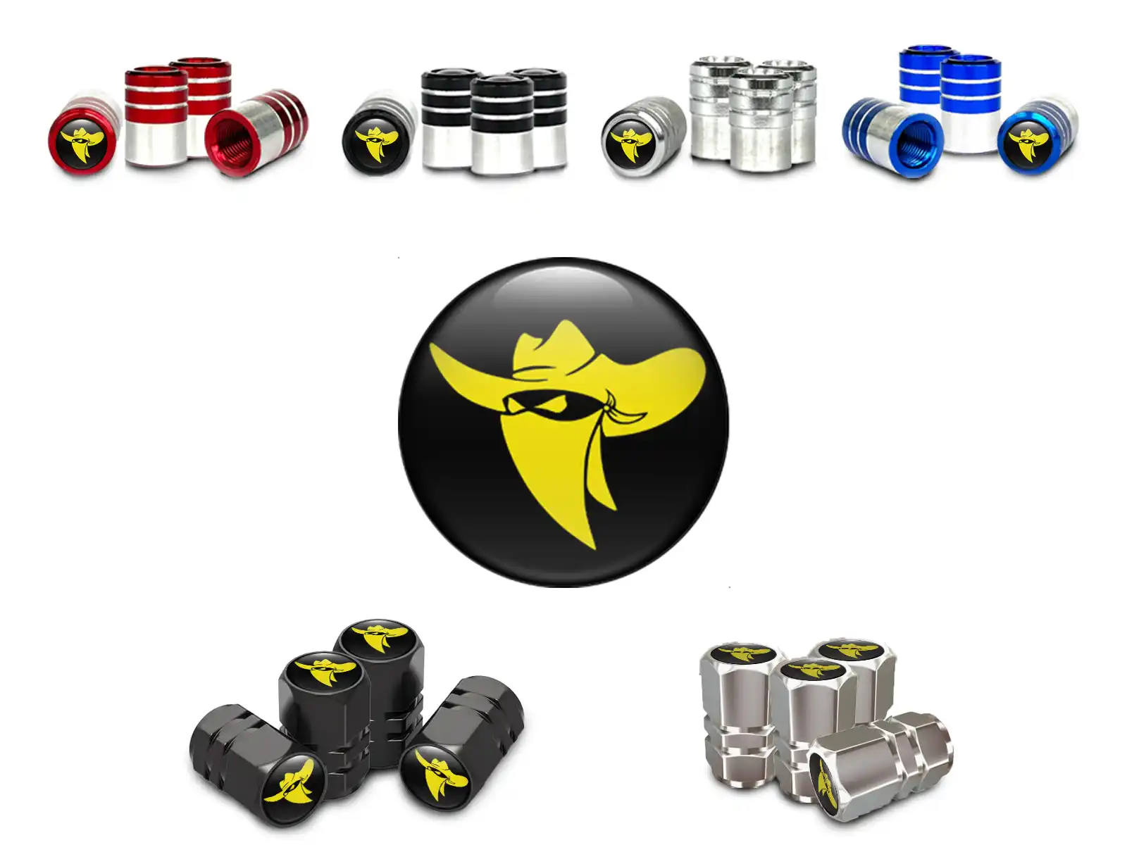 Tyre Valve Caps Bicycles Racing Style